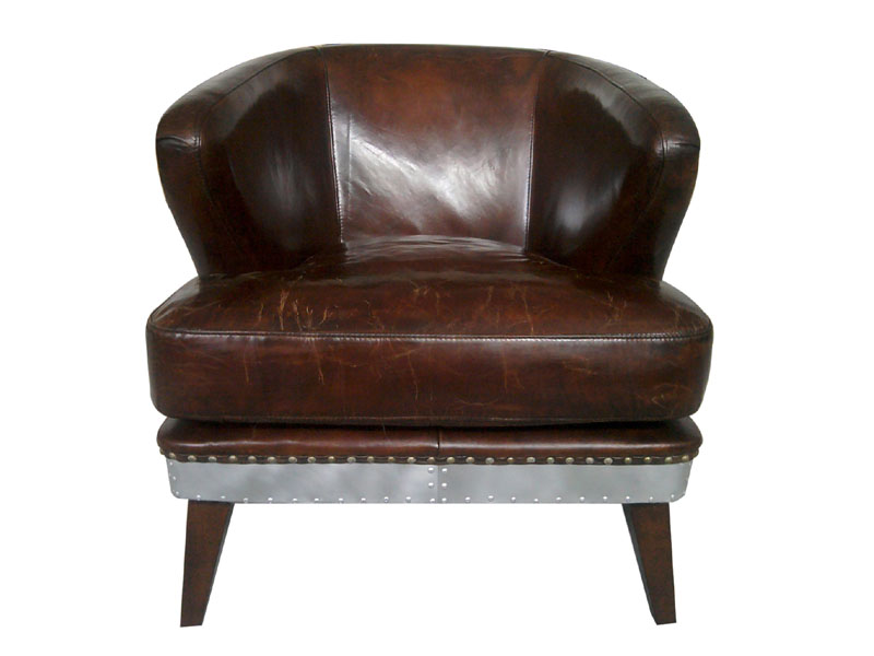 Antique Leather Aviator Spitfire Chair