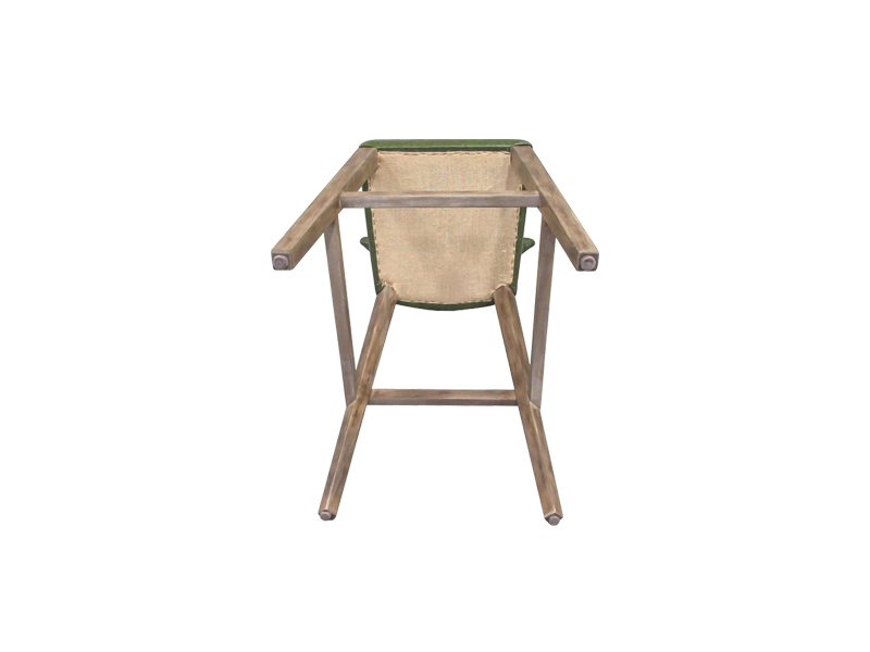 Green Leather Bar Stools With Wood Legs Use In Club Lobby Dining Room