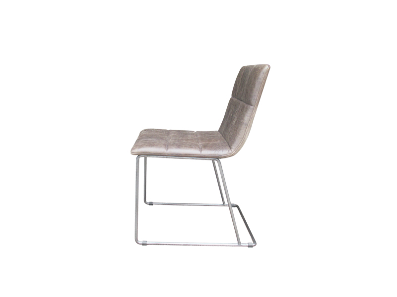 Metal Frame And Leather Creative Dining Chair Use In Living Room Restaurant Club Office