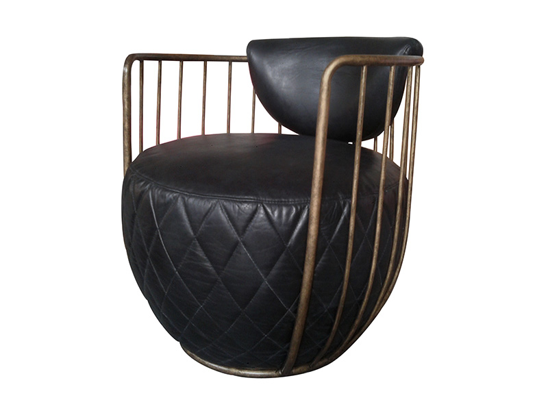 Black Leather Office Armchair