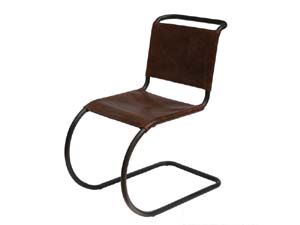 Vintage Industrial Style Tubular Iron Base Chair