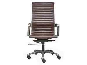 Vintage Leather CEO Office Chair with Wheels