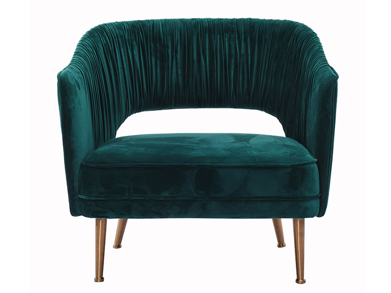 Golden Leg Luxury Modern Velvet Club Chair
