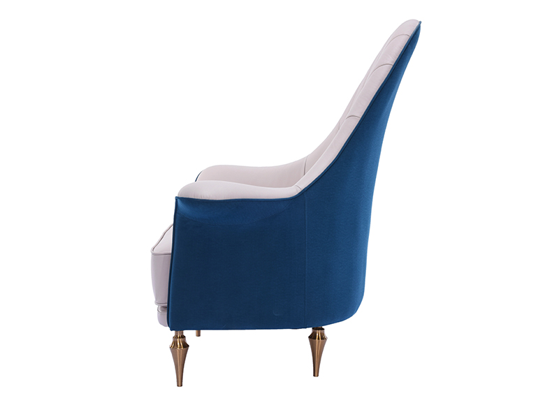 Modern Customized Luxury Armchair with Golden Legs