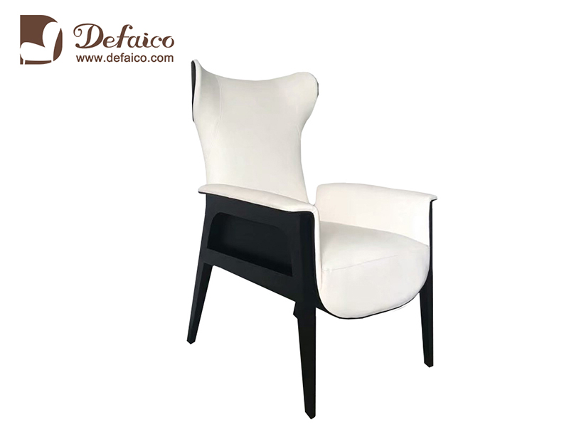 Wing Accent Modern Stainless Steel Leg Armchair