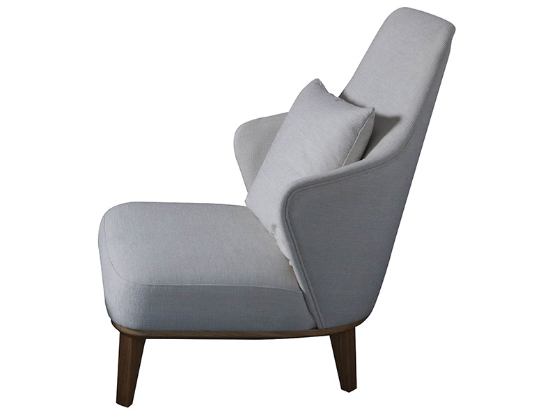  Luxury Fabric Armchair with Footstool