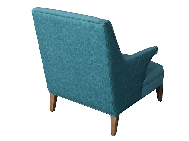 Oak Wood Leg Modern Luxury Lounge Fabric Armchair