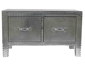 Aluminium Chest Desk with two Drawers