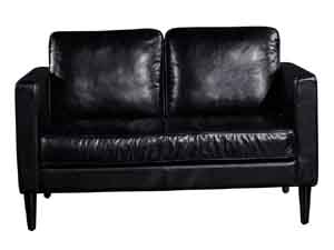 Black Vintage Leather 3 Seater Sofa