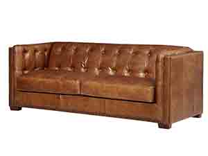Cigar Tan Leather Sofa Set