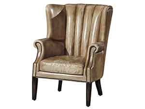 High Back Wing Antique Leather Sofa Chair
