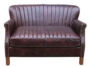 Roll Arm Antique Leather Sofa
