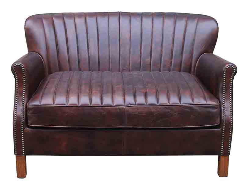 Roll Arm Antique Leather Sofa