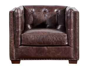 Tufted Back Antique Leather Sofa 1S