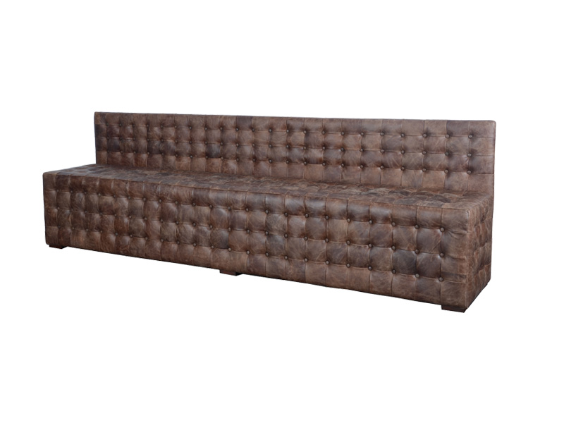 Retro Brown Multiple Size Leather/Fabric Couches 