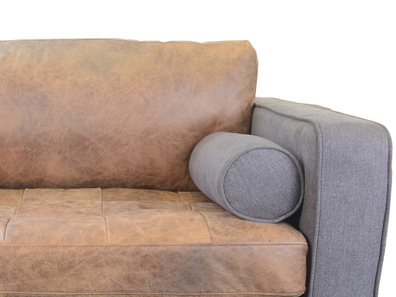 Brown Leather Classic Sofa 