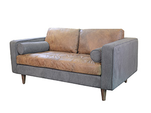 Mid-century Vintage Leather Sofa