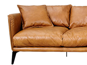 Italian Classic Leather Sofa Brown