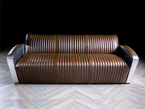 Aluminium Lounge Leather Sofa