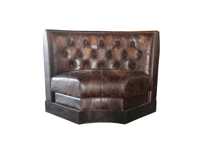 Antique Genuine Leather Booth