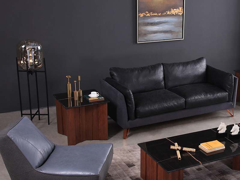 Retro Club Vintage Leather Living Room Sofa
