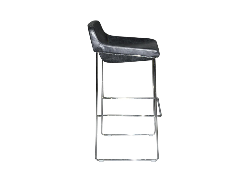 Multiple Materials Black Bar Chair Use In Club Lobby Dining Room Size Customized 