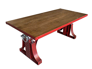 Wooden Top Metal Frame Wooden Coffee Table