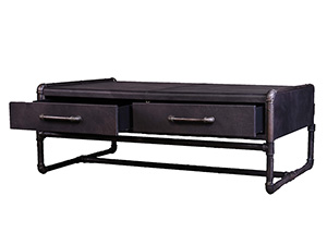 Industrial Style Iron Pipe Base Coffee Table