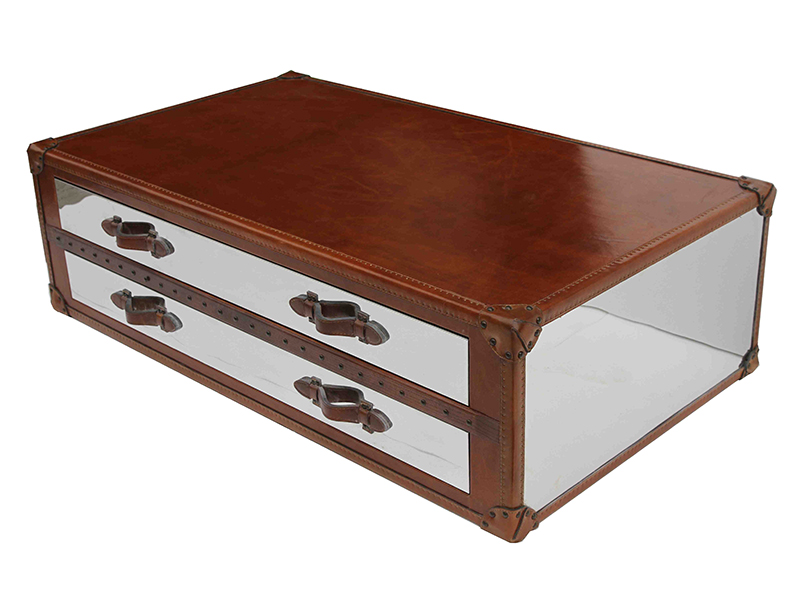 Mayfair Steamer Trunk Coffee Table with 4 Drawers