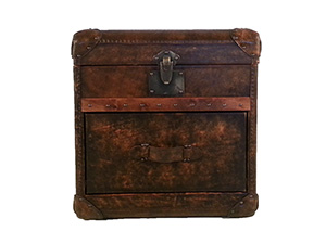 Antique Leather Small Trunk
