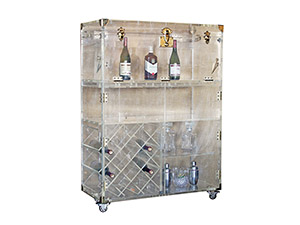 Luxury Clear Acrylic Wine Rack with Wheels