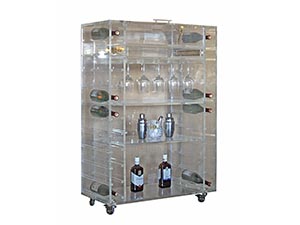 Luxury Clear Acrylic Wine Display Cabinet