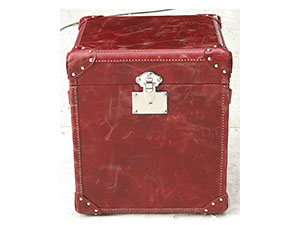 Ox Red Leather Little Trunk