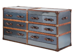 Stainless Steel Chest with Drawers
