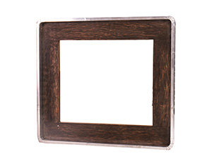Rubber Wood Frame Square Mirror