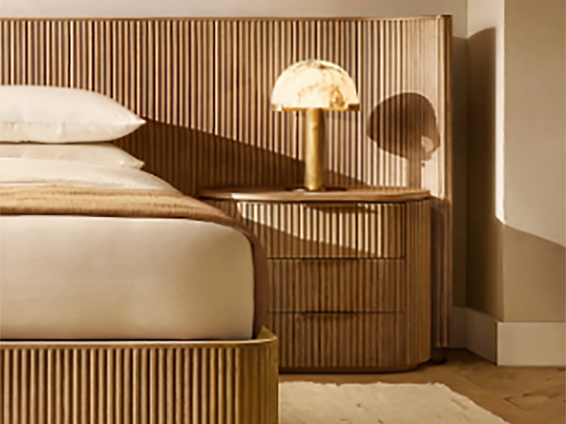 King Size Bed;Adjustable Wood Slat Support Bed;European Oak Wooden Bed;Modern Bed