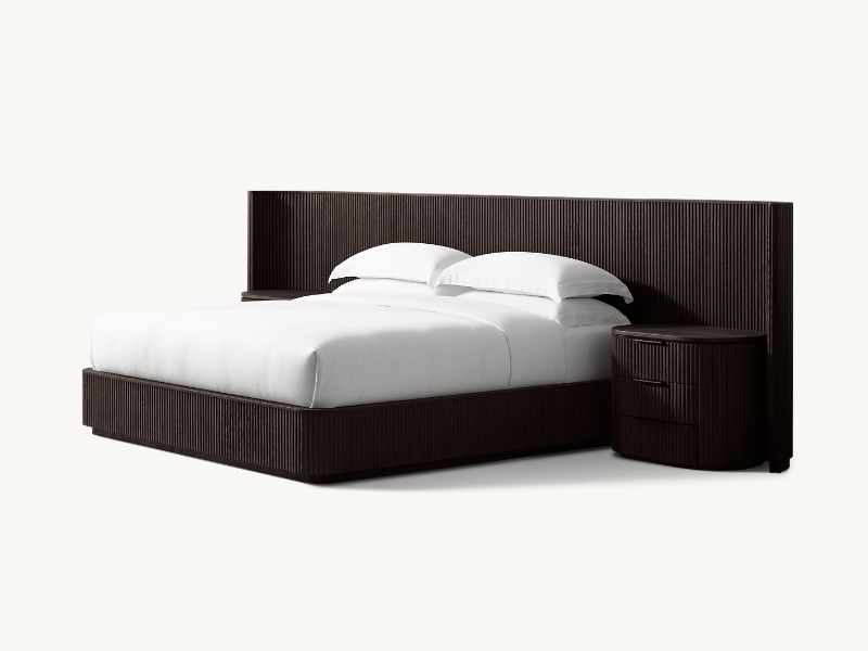Wood King Size Bed;Solid Wooden Bed;European Oak Bed