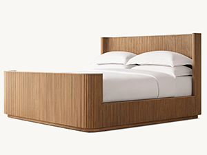 Oak Wooden Bed;New Style Bed;Shelter Bed With Footboard