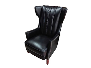 Leather High Back Armchair