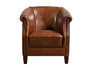 Leather Studded Armchair