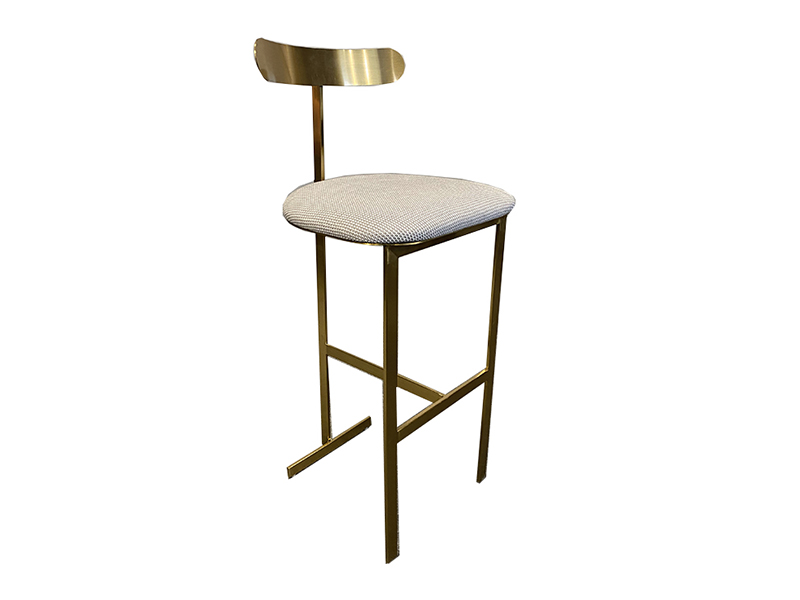 Leisure Gold Stainless Steel Velvet Bar Chair Pub Stool