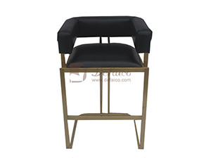  New Design Leather Back & Seat Modern Dining Chair Metal Legs  leather chair