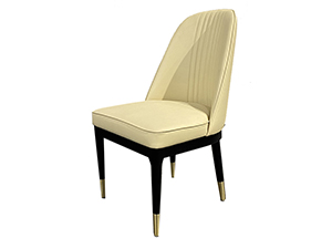 Commercial Gold Frame Leather Dining Chair Set