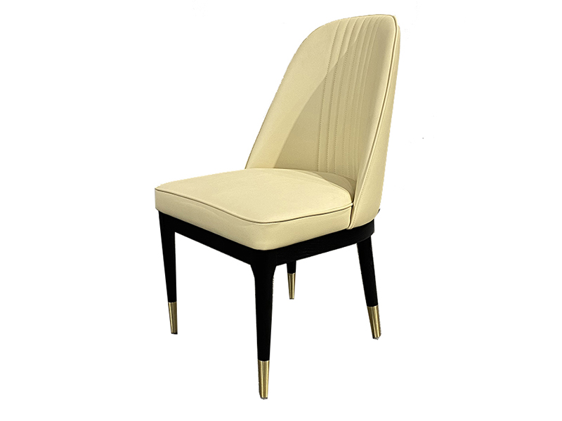 Commercial Gold Frame Leather Dining Chair Set