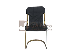  Restaurant Metal Legs PU Leather Dining Chair with Metal Frame Dining Chair