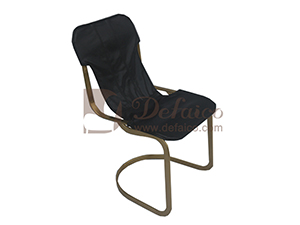 Restaurant Metal Legs PU Leather Dining Chair with Metal Frame Dining Chair
