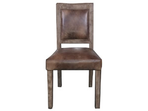 French Style Distressed Oak Wood Dining Chair