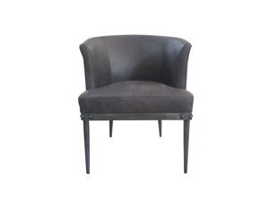 Leather/Linen Wing Back Dining Chair With Metal Legs For Restaurant Living Room Office