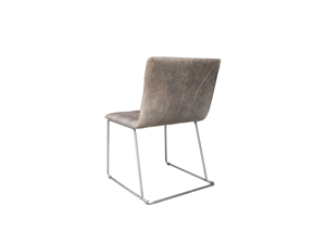 Metal Frame And Leather Creative Dining Chair Use In Living Room Restaurant Club Office