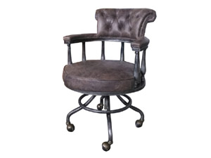 Retro High Back Real Leather Office CEO Chair
